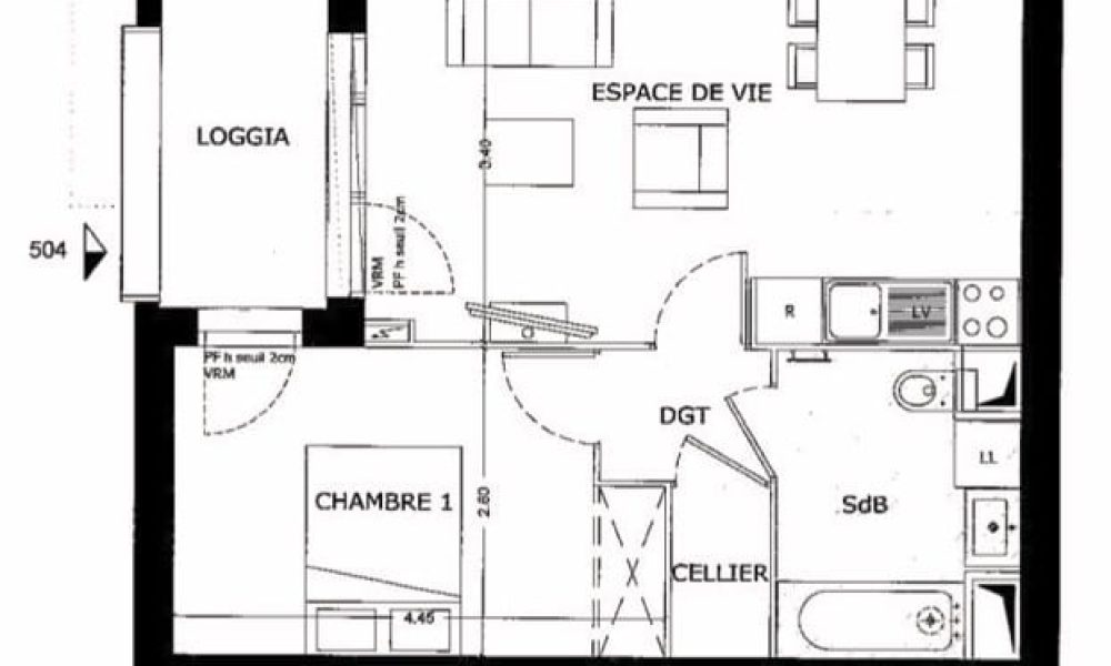 PLAN-Location_Appartement-T2:F2-Romainville-v1